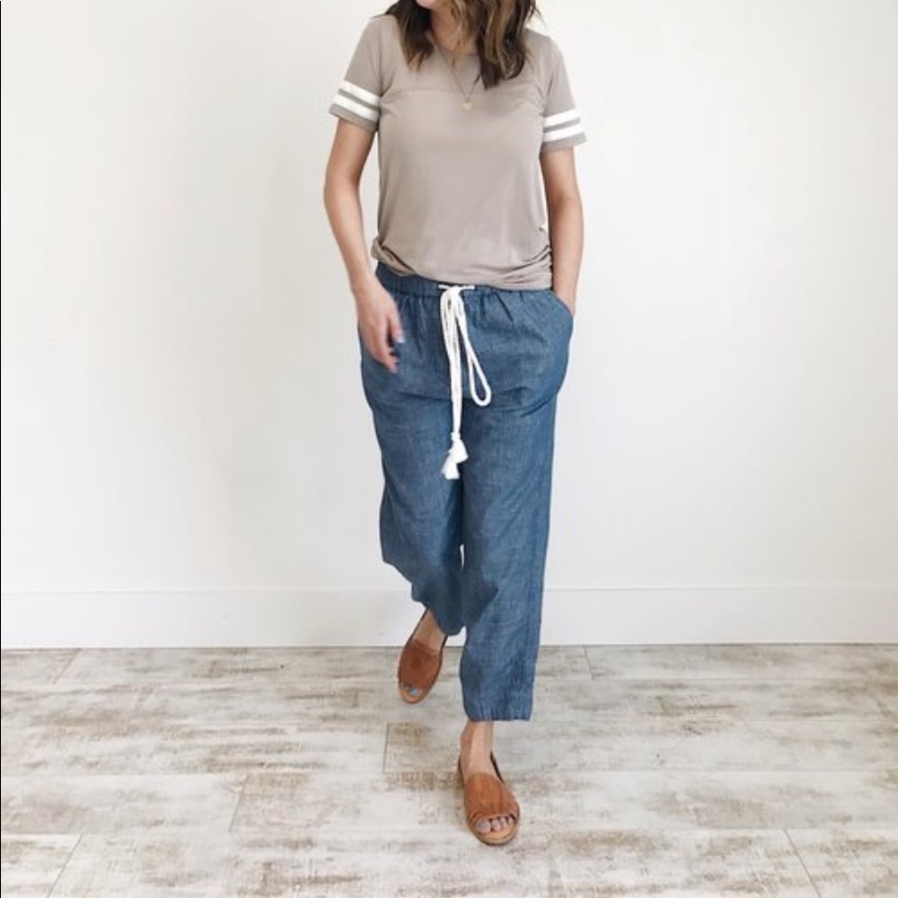 PRICE FIRM!💘 Free people everyday chambray pants - Picture 1 of 8